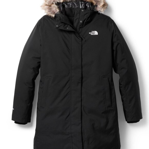 North Face Women's Plus Arctic Parka Insulated Fill Hooded Jacket 2x Black - Picture 8 of 16